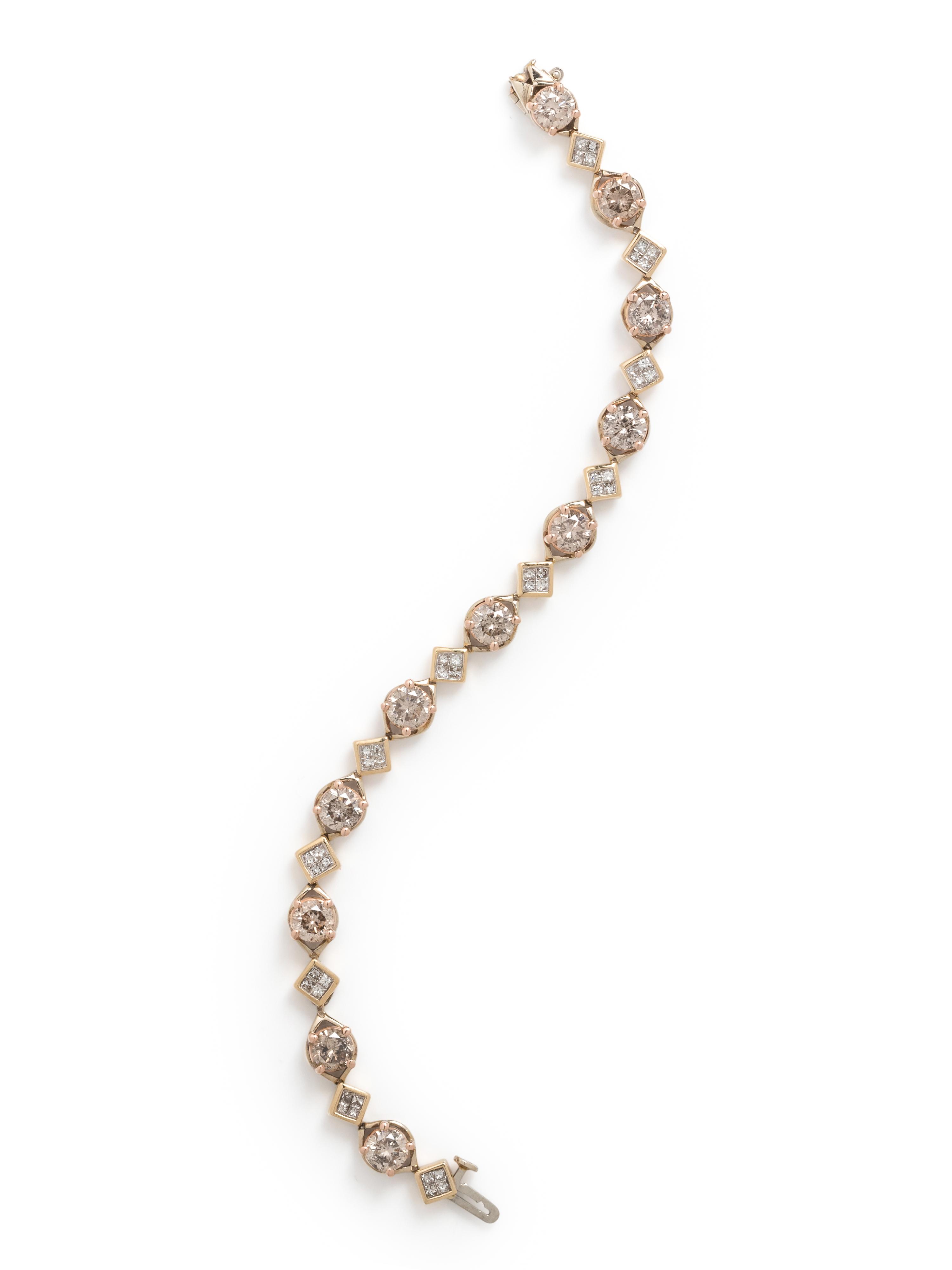BICOLOR GOLD AND DIAMOND BRACELET