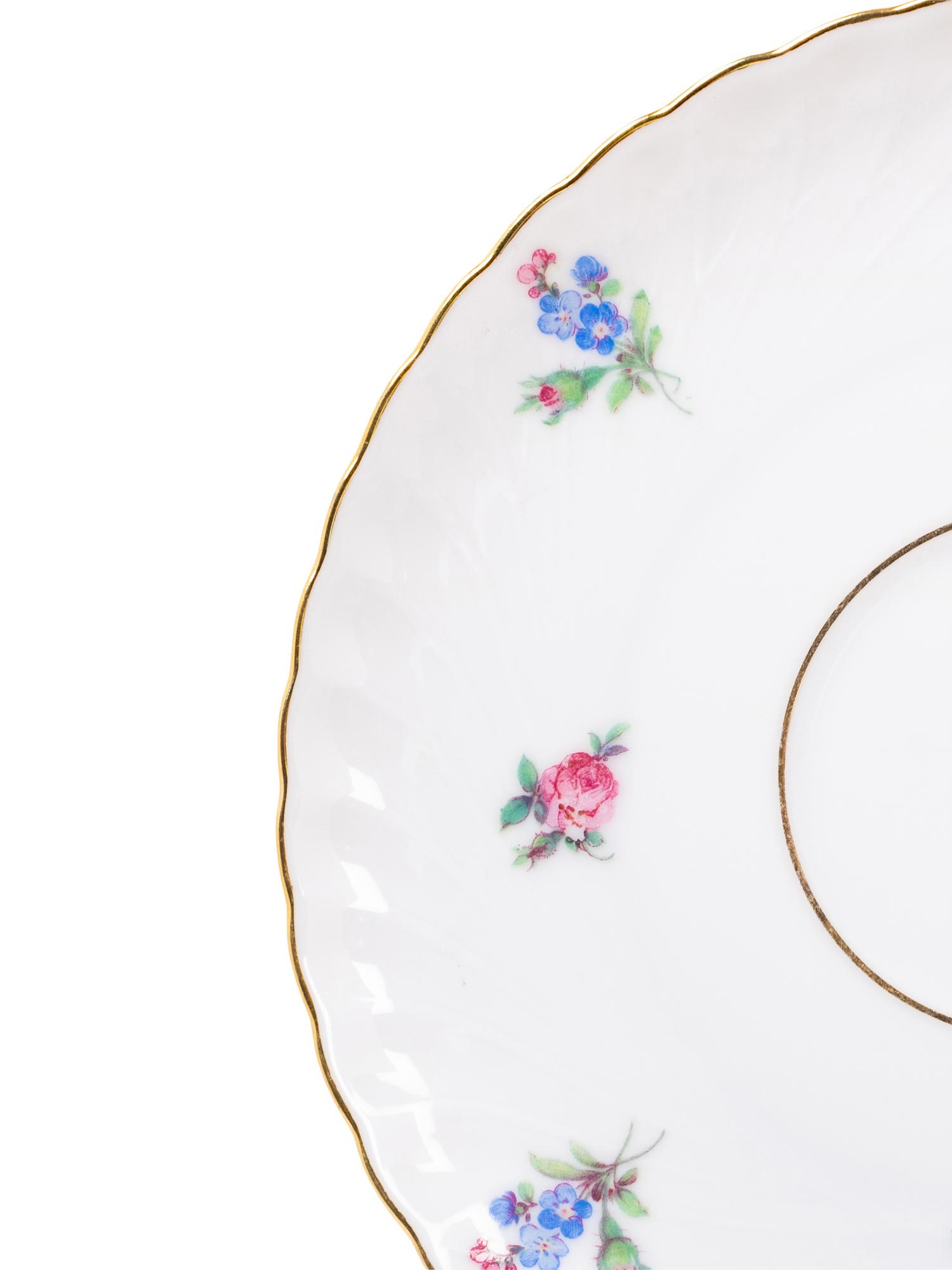 A Royal Tettau Porcelain Dresden Flowers Tea Service