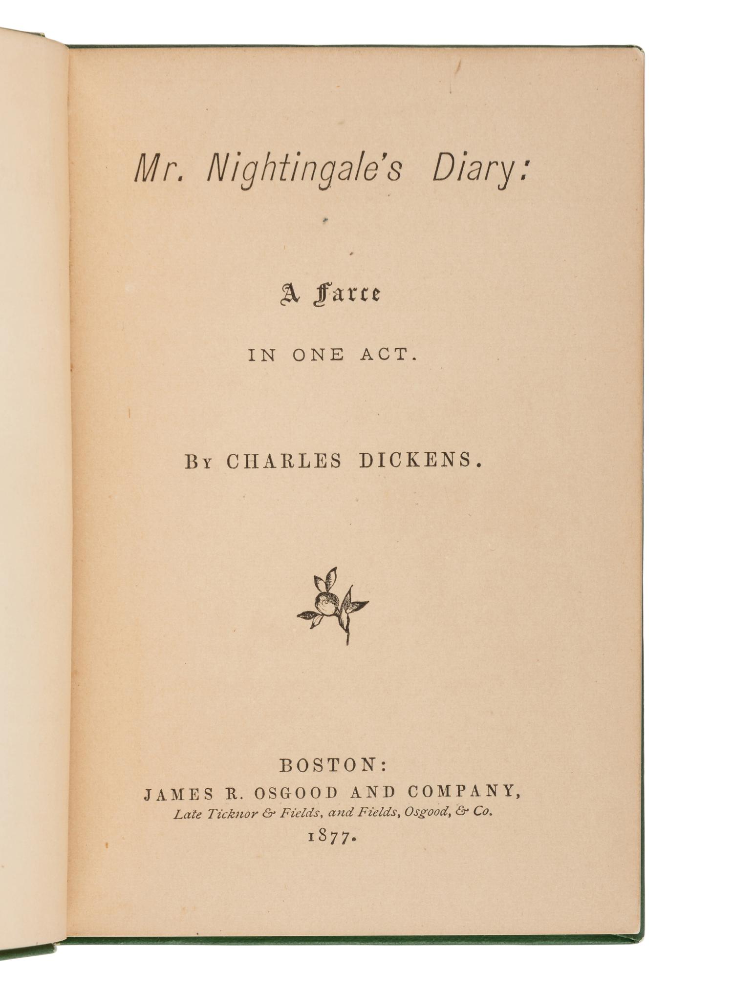 DICKENS, Charles (1812-1870). Great Expectations . Philadelphia: T.B. Peterson and Brothers, 1861.