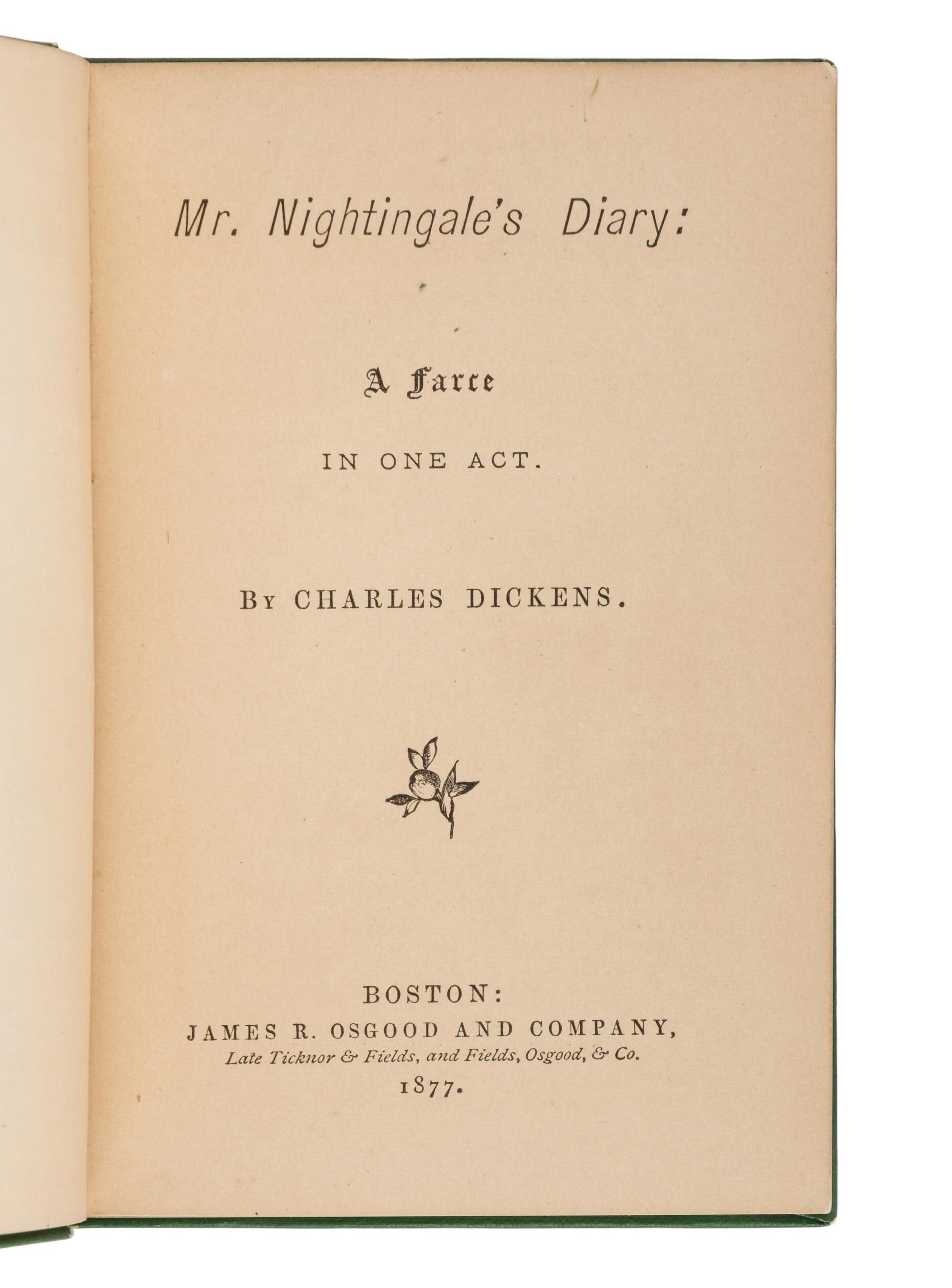 DICKENS, Charles (1812-1870). Great Expectations . Philadelphia: T.B. Peterson and Brothers, 1861.