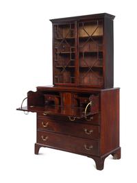 A George III Mahogany Secretary Bookcase