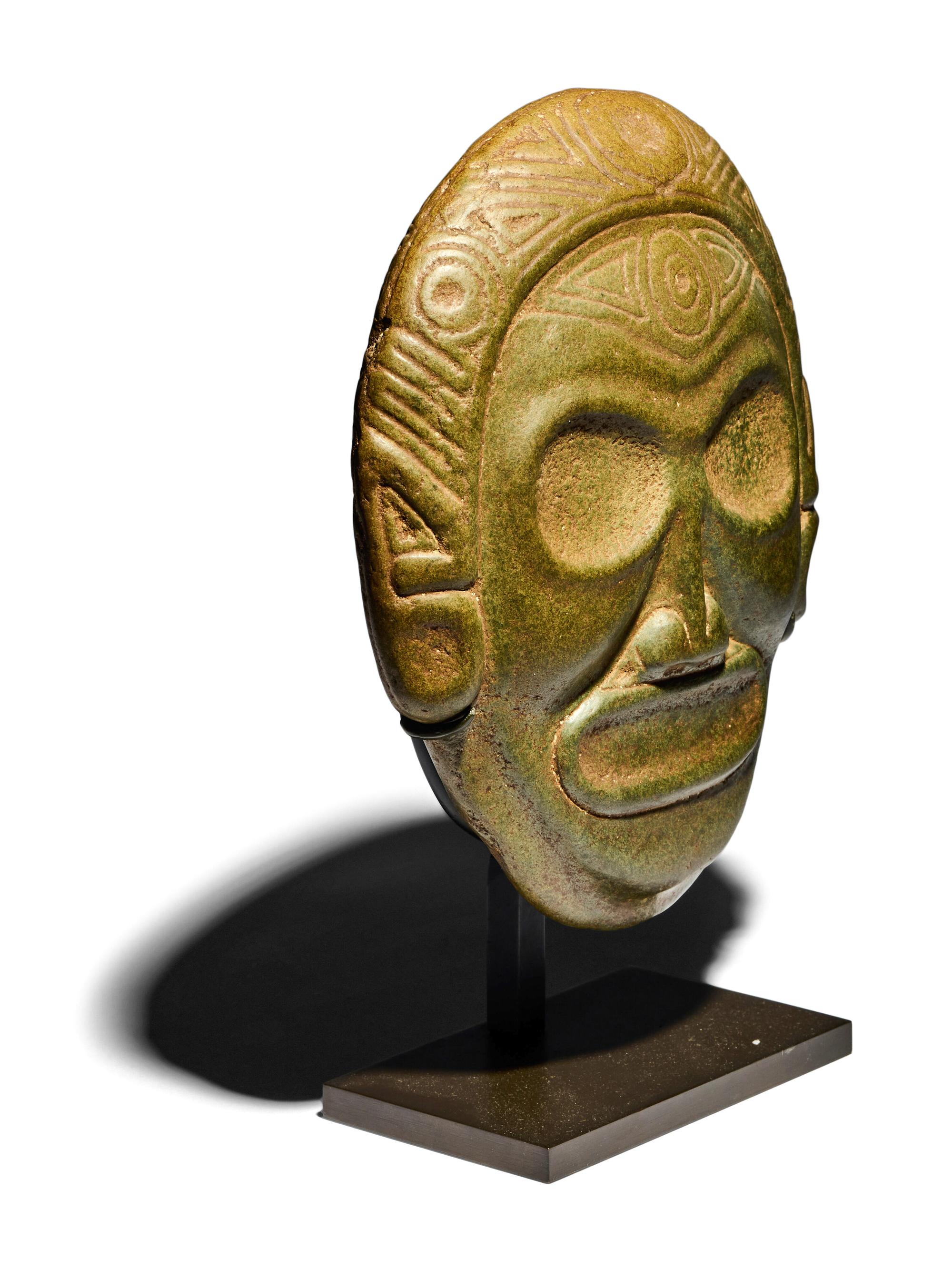 A Taino-Style Stone Votive Mask
