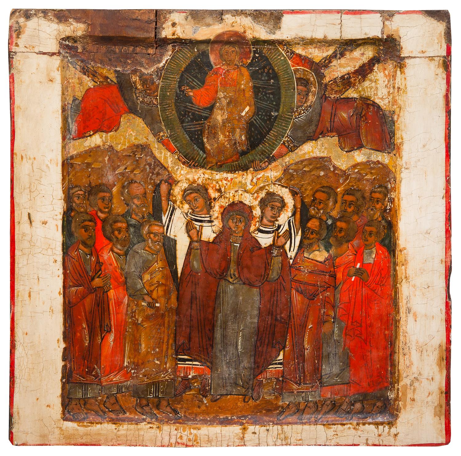 North Russian School, (16th Century), The Ascension of Christ