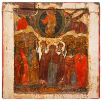 North Russian School, (16th Century), The Ascension of Christ