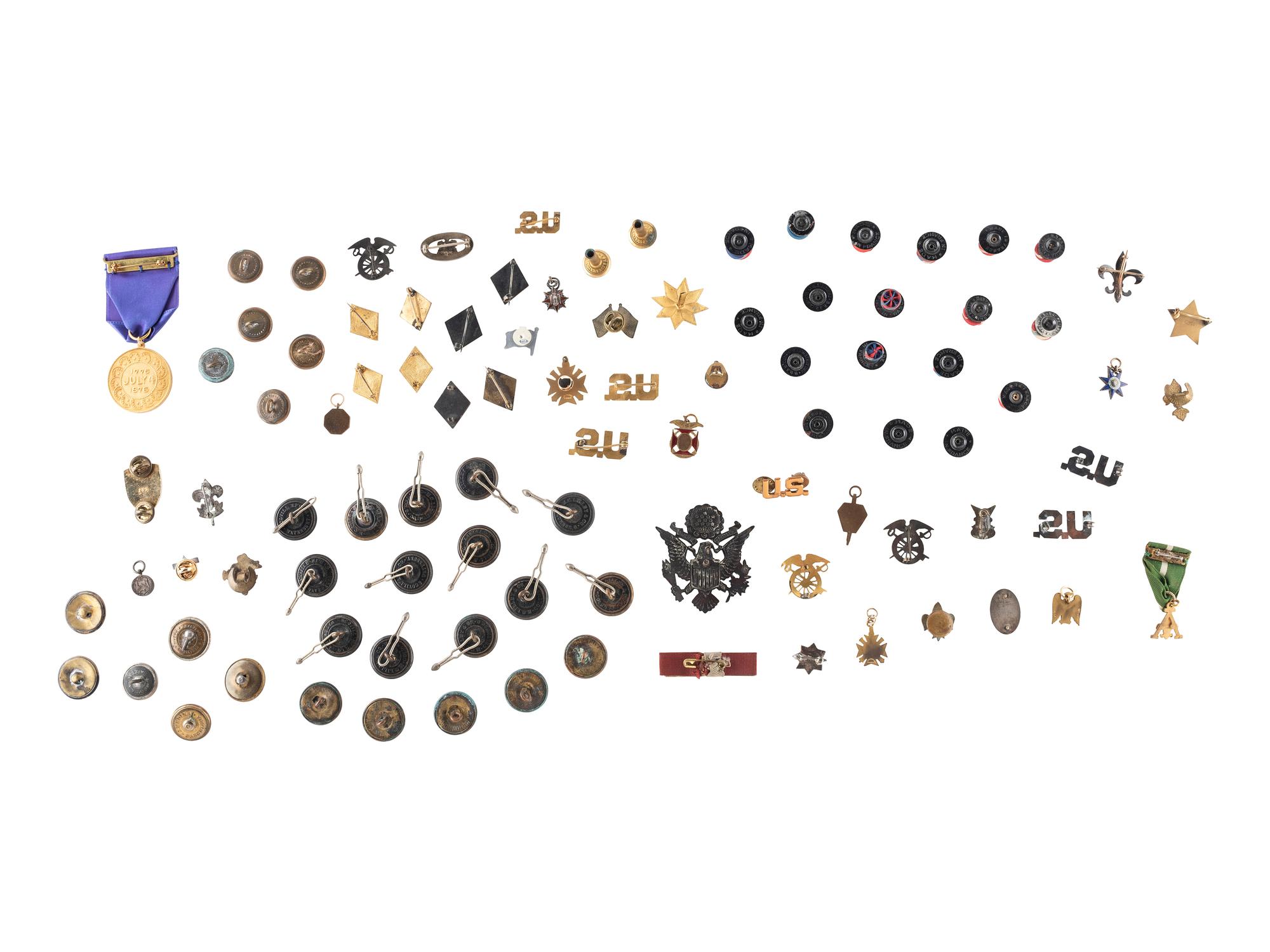 [MILITARIA]. Military archive of John Pope Baker and family, featuring Civil War era commission documents, medals, and more.