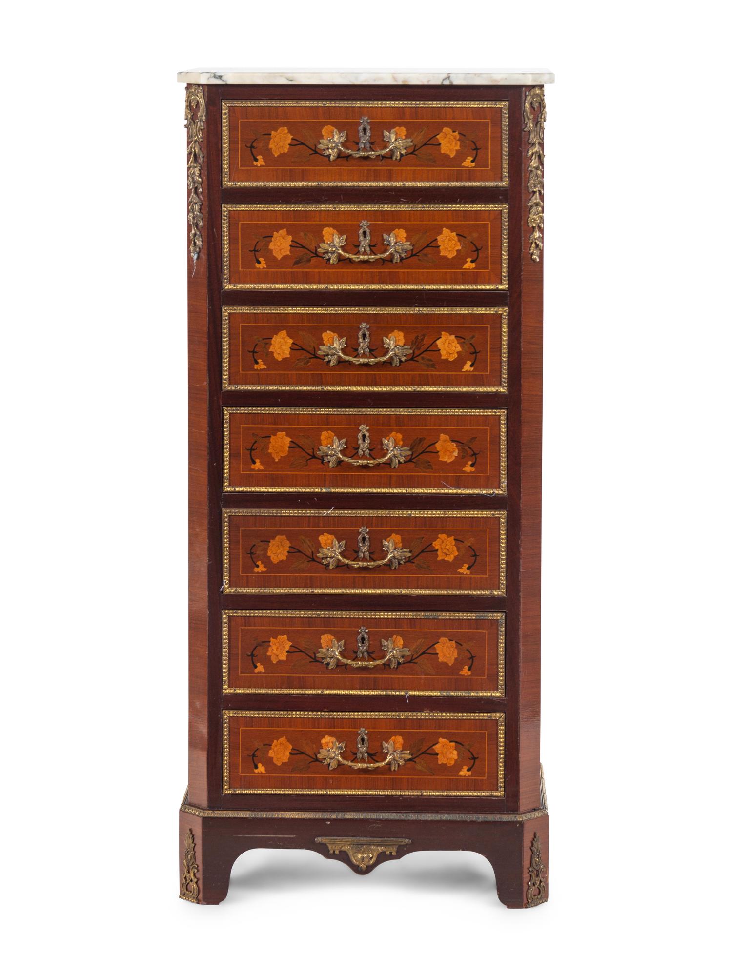 A Napoleon III Style Marquetry Semainier