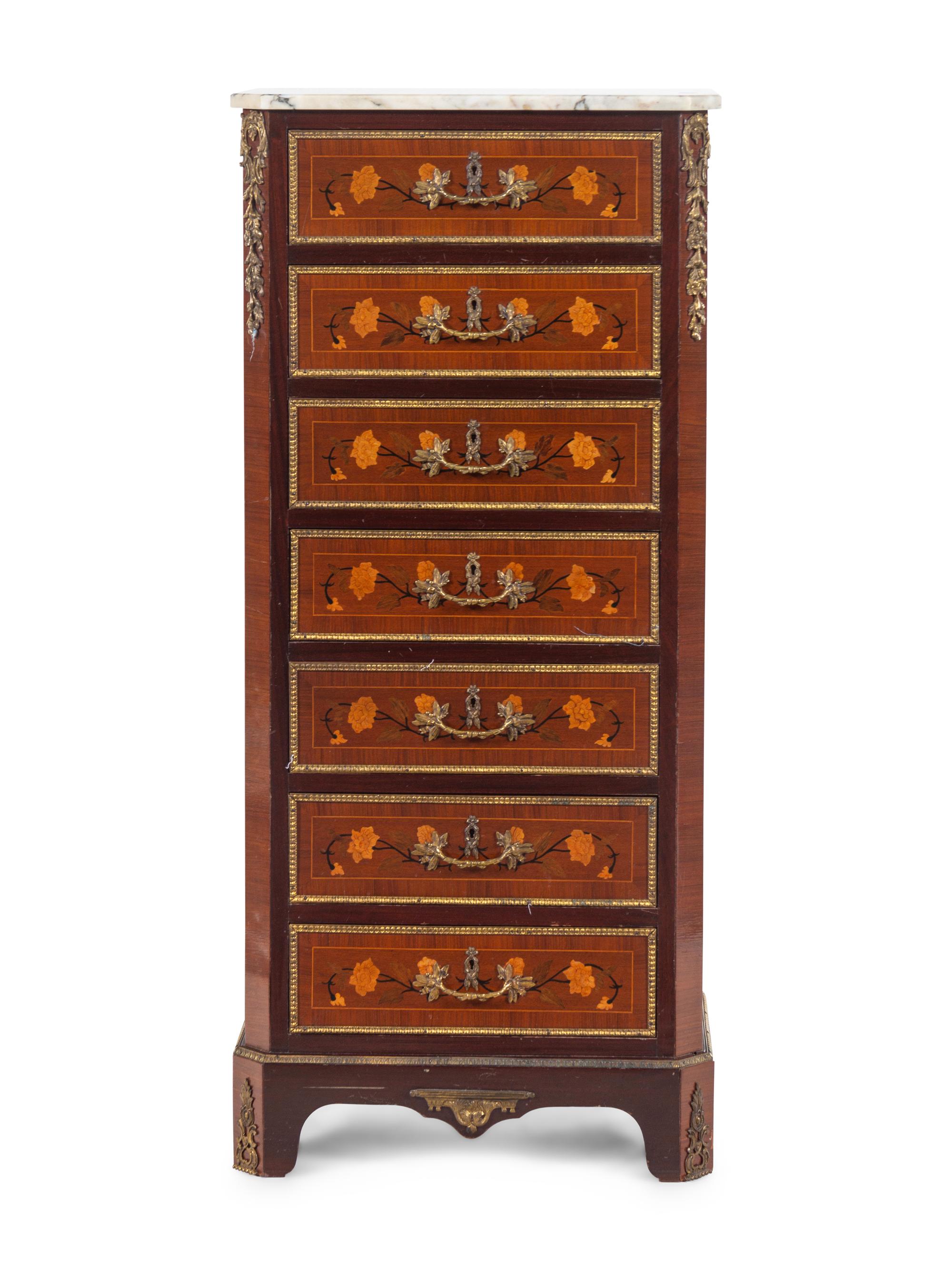 A Napoleon III Style Marquetry Semainier