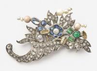 A Harman & Co. Cornucopia Brooch