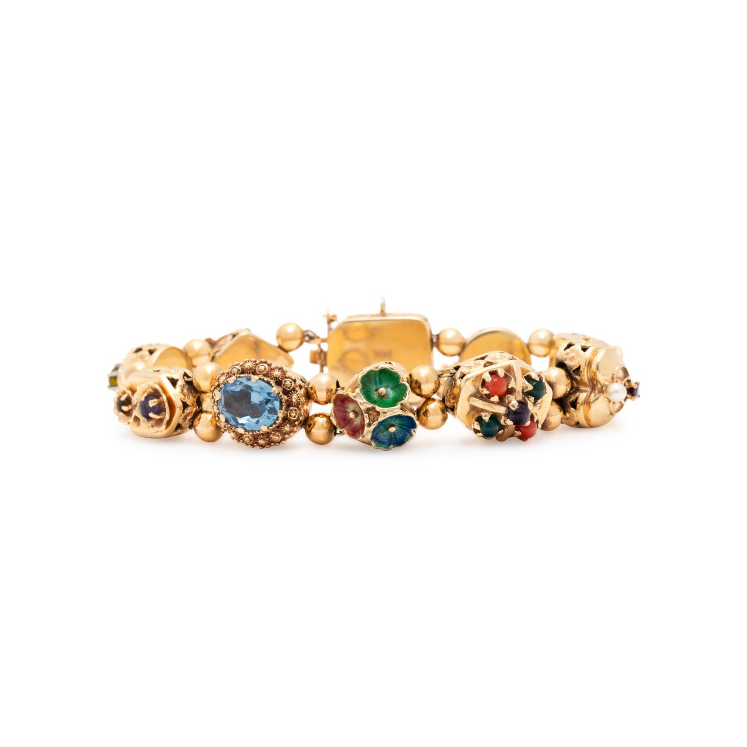 YELLOW GOLD SLIDE BRACELET