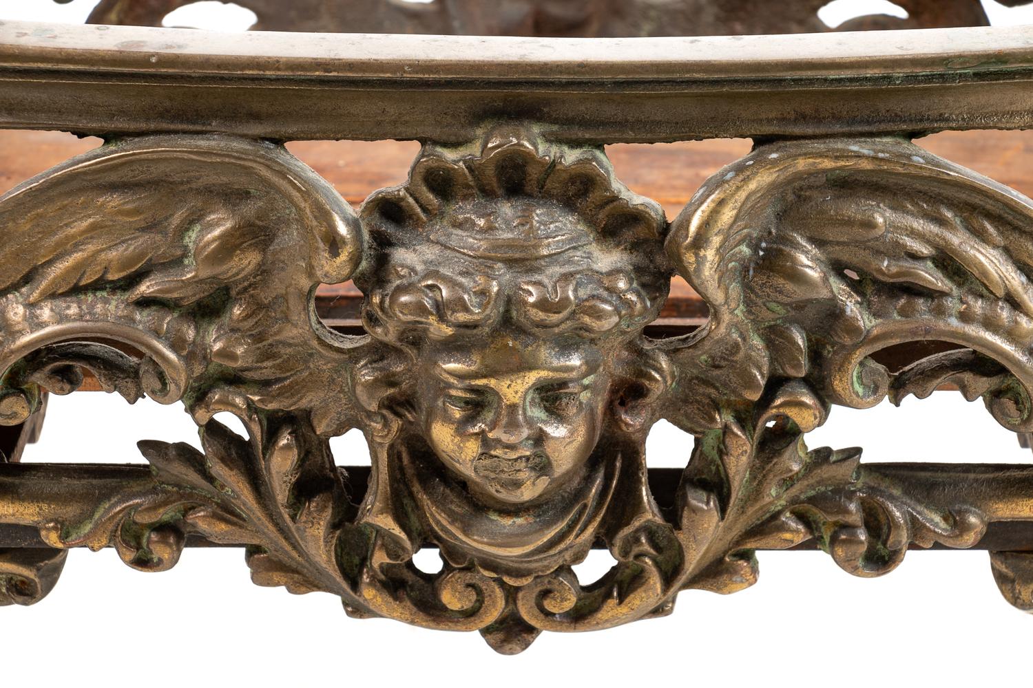 A Continental Bronzed Iron Jardinière