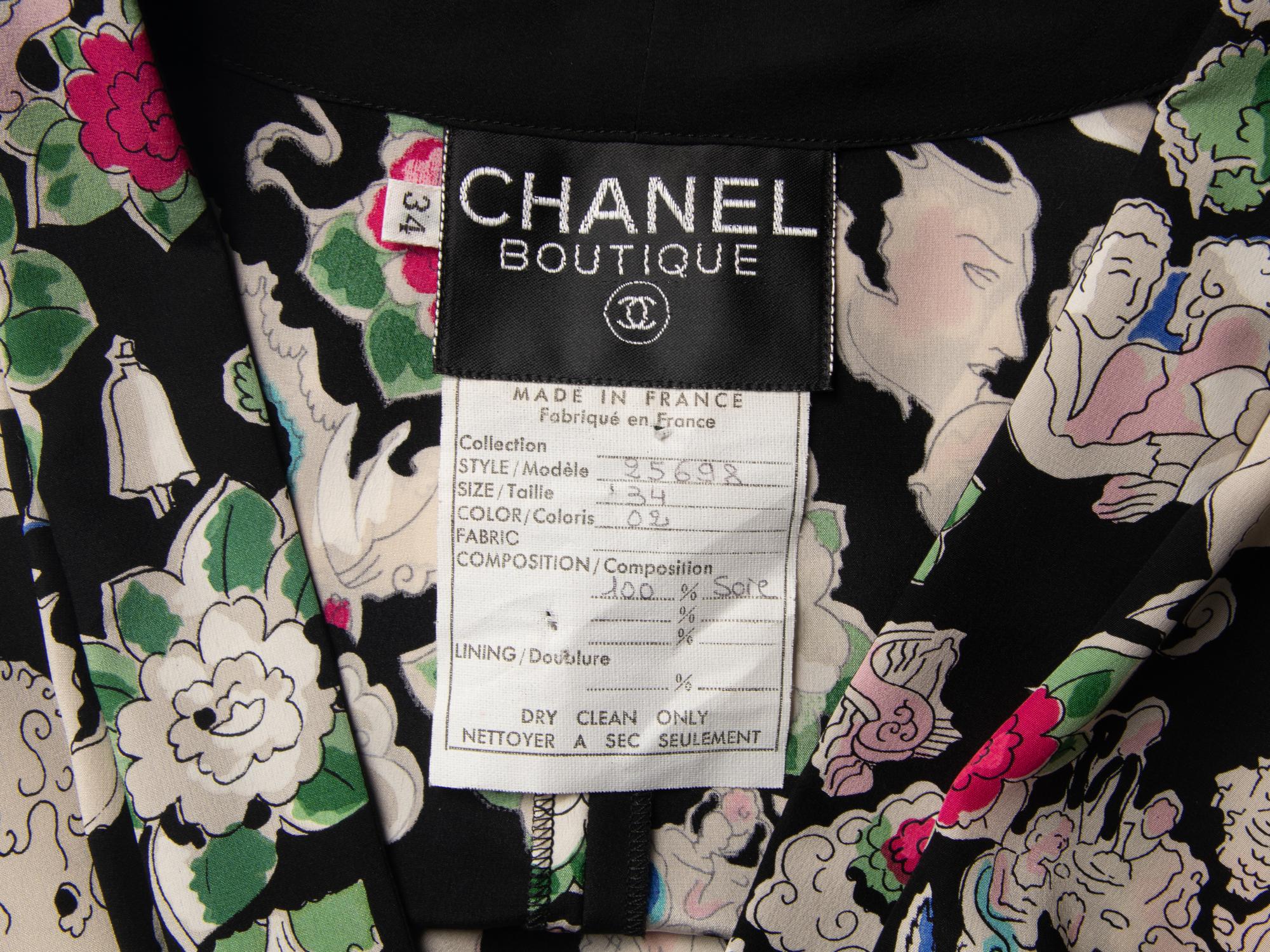 Chanel Printed Silk Robe