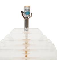 A Stacked Acrylic Table Lamp Attributed to Karl Springer