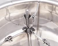 A Georg Jensen Silver Vegetable Dish with Three Part Divider