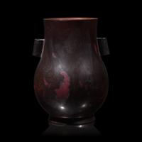 A Japanese Bronze 'Foxes' Vase, Taisho/Showa Period