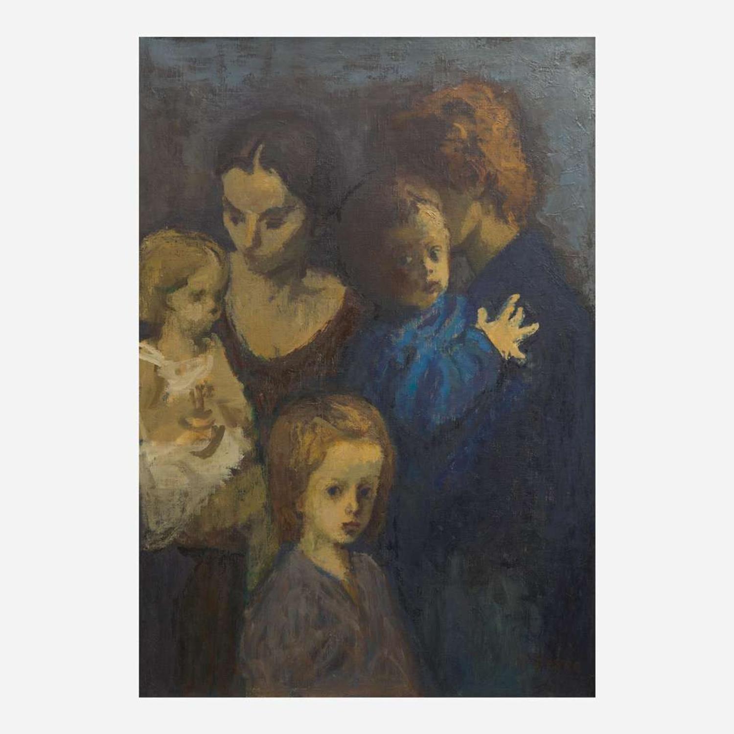 Moses Soyer (American, 1899–1974) Untitled (Mother and Children)
