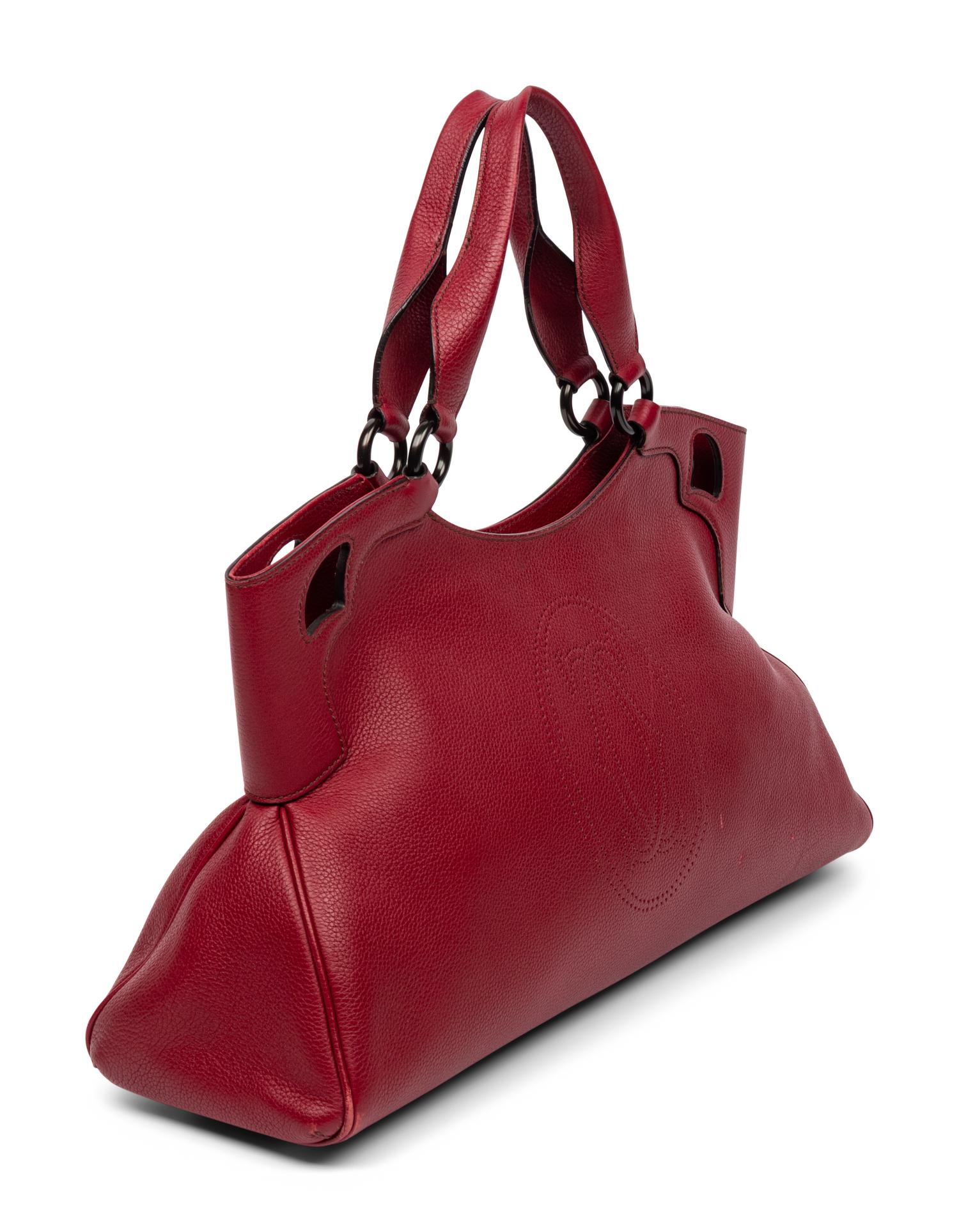 Cartier, Burgundy Marcello Handbag