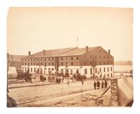 [CIVIL WAR]. [GARDNER, Alexander (1821-1882), photographer]. Libby Prison, Richmond, VA., April, 1865 . [ With: ] Libby Prison relic.