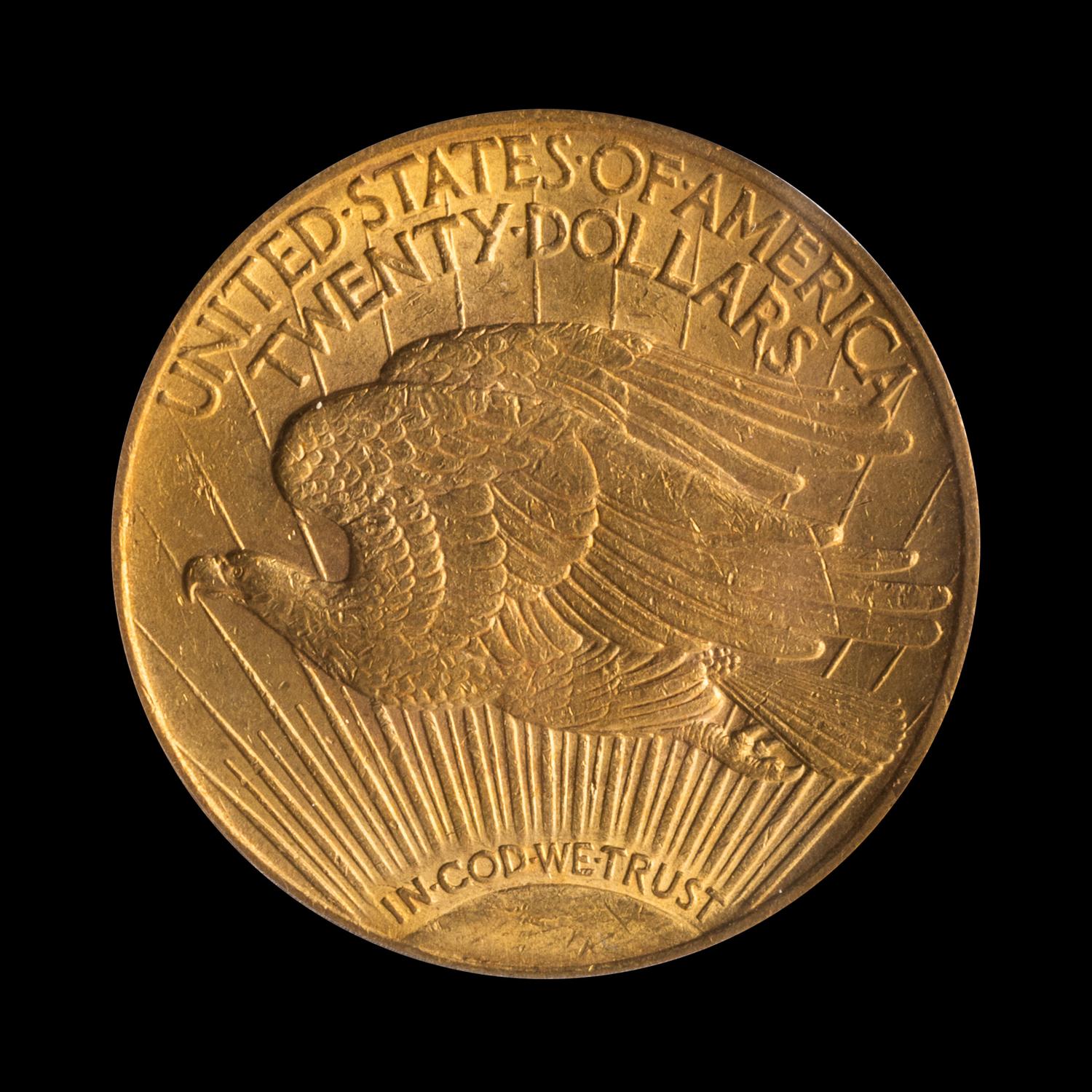 A United States 1909 St. Gaudens $20 Gold Coin