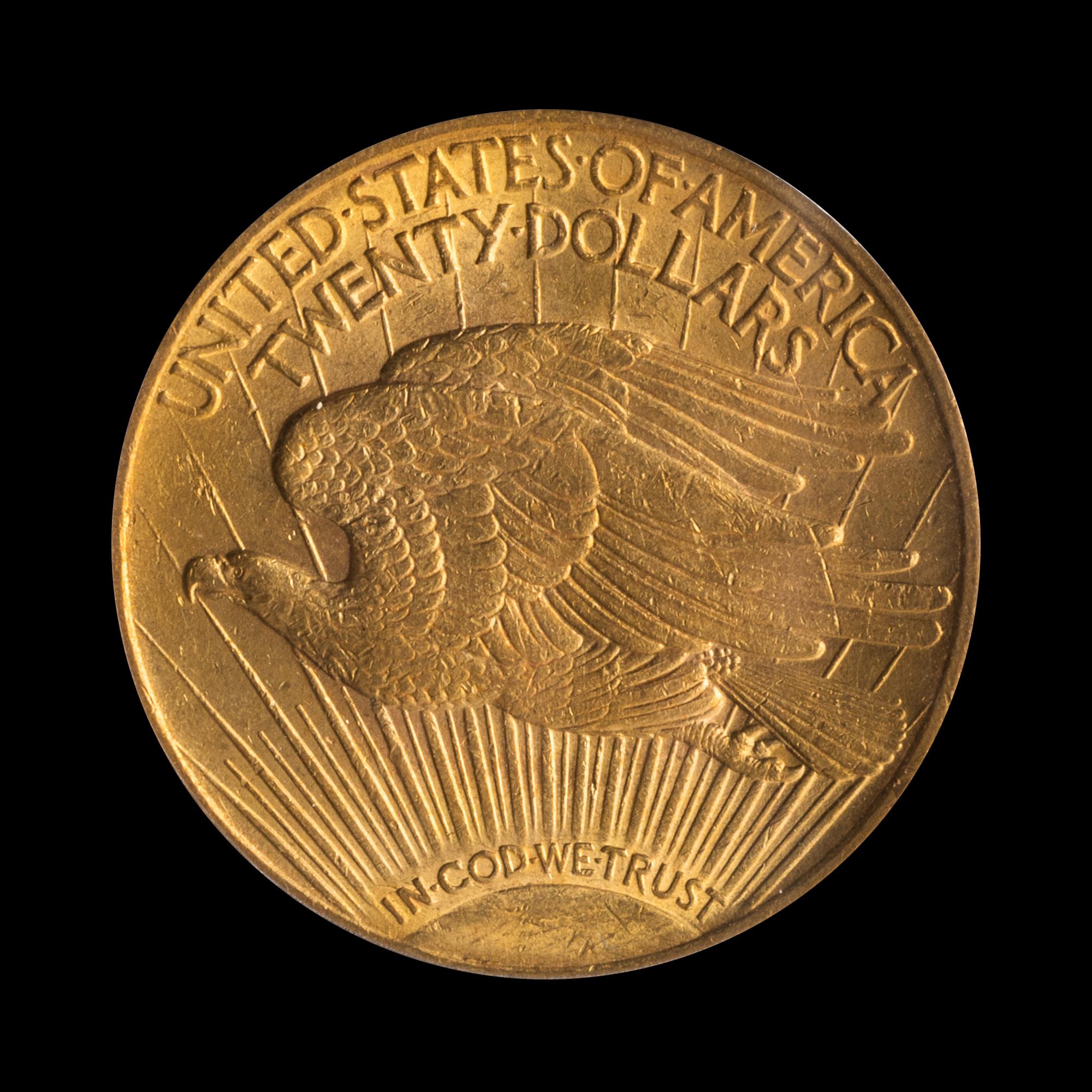 A United States 1909 St. Gaudens $20 Gold Coin