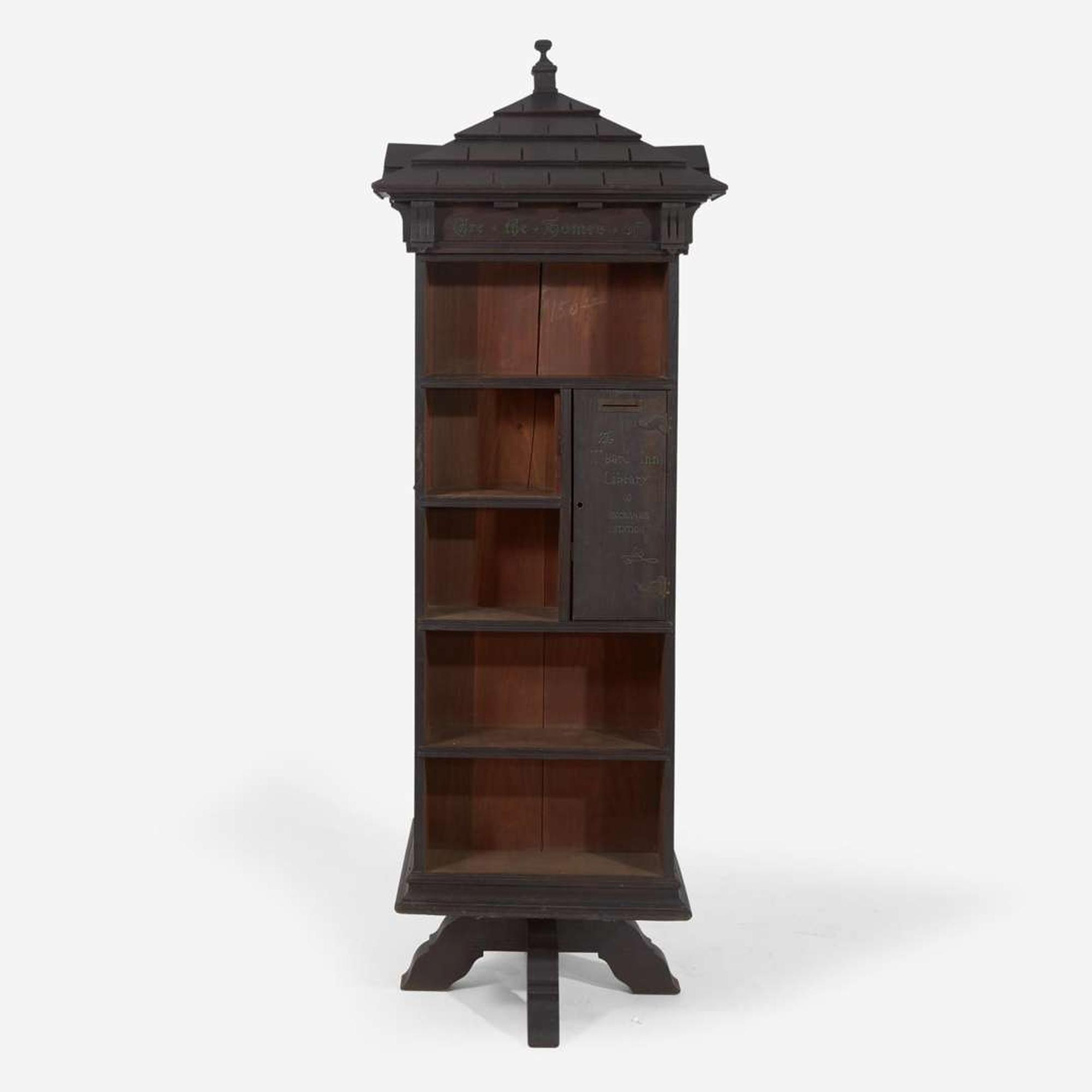 Seymour Easton (British, 1859-1916) "Tabard Inn Library" Revolving Bookcase, circa 1902