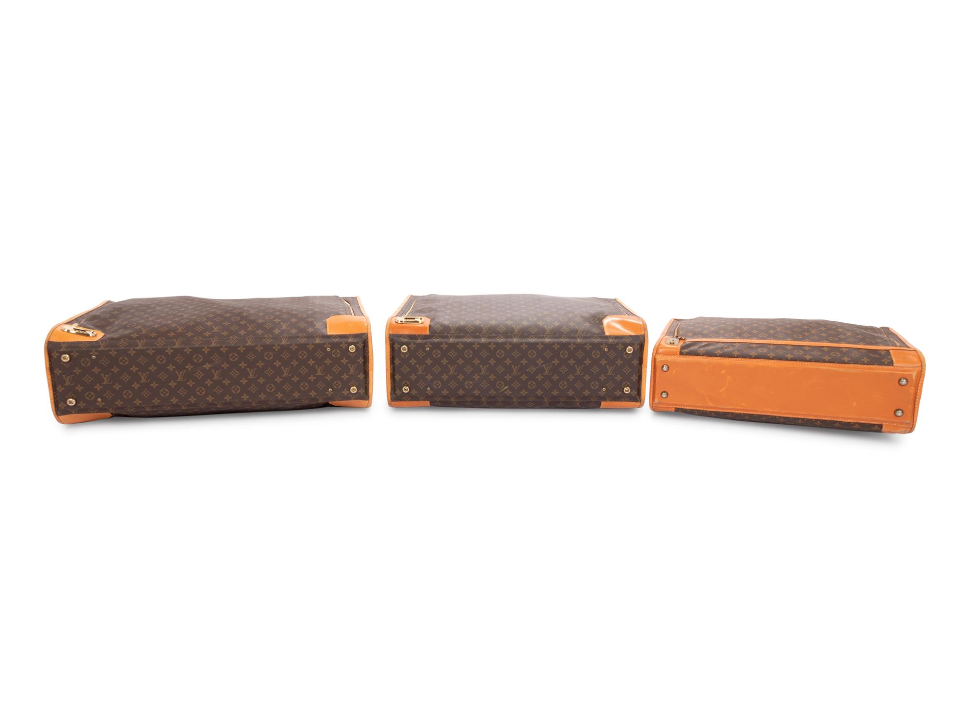 Three Louis Vuitton Suitcases, 1970-1980s
