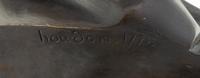 After Jean-Antoine Houdon Bust of George Washington , 19th/20th century bronze with dark brown patina