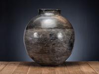 Massive Ohkay Owingeh Blackware Pottery Storage Jar