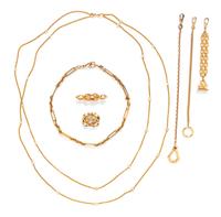 COLLECTION OF YELLOW GOLD JEWELRY