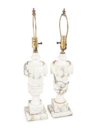 A Pair of Italian Alabaster Lamps