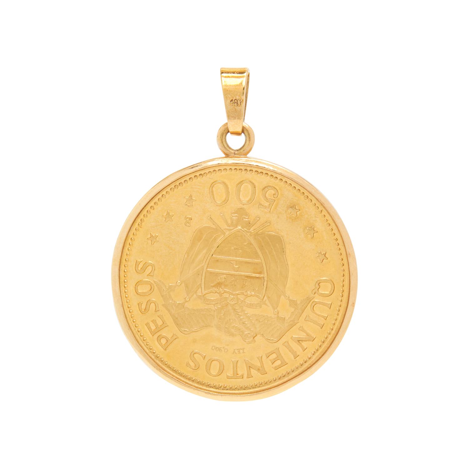 YELLOW GOLD COIN PENDANT