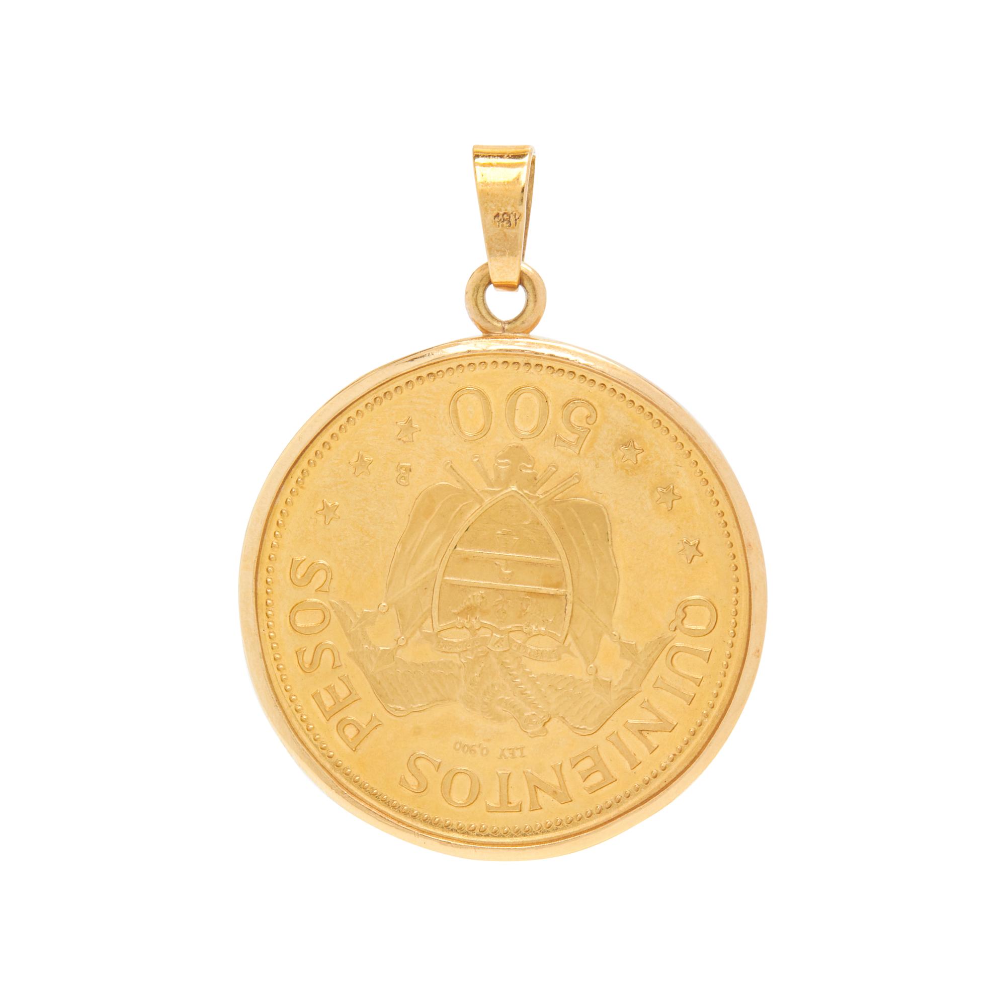 YELLOW GOLD COIN PENDANT