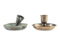 Civil War-period collapsible candlestick and war-date letter referencing same type of candlestick.