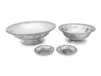 A Group of American Silver Bowls and Trays