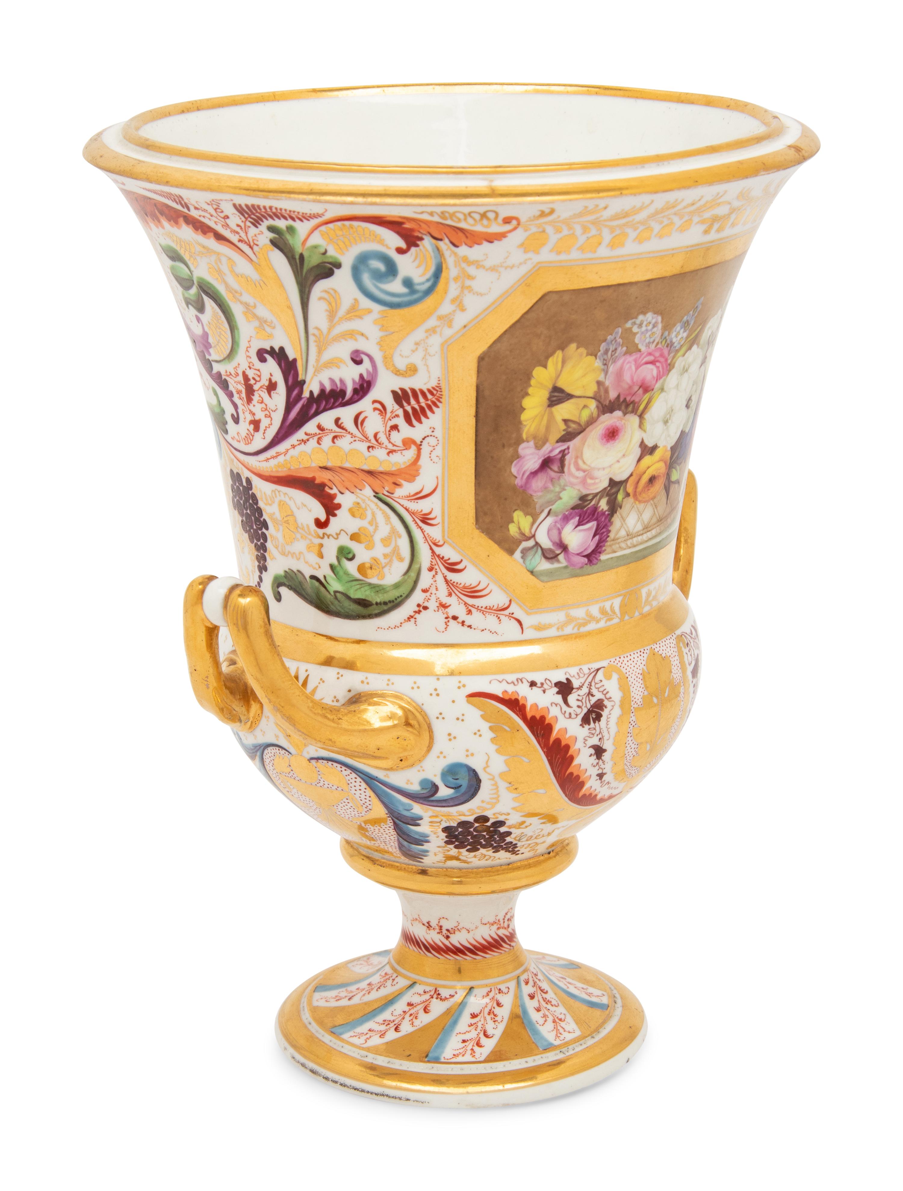 A Derby Porcelain Campagna-Form Urn
