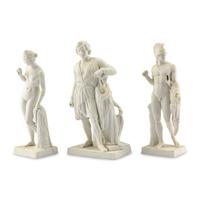 Three Bertel Thorvaldsen for Bing and Grøndahl Bisque Porcelain Figures
