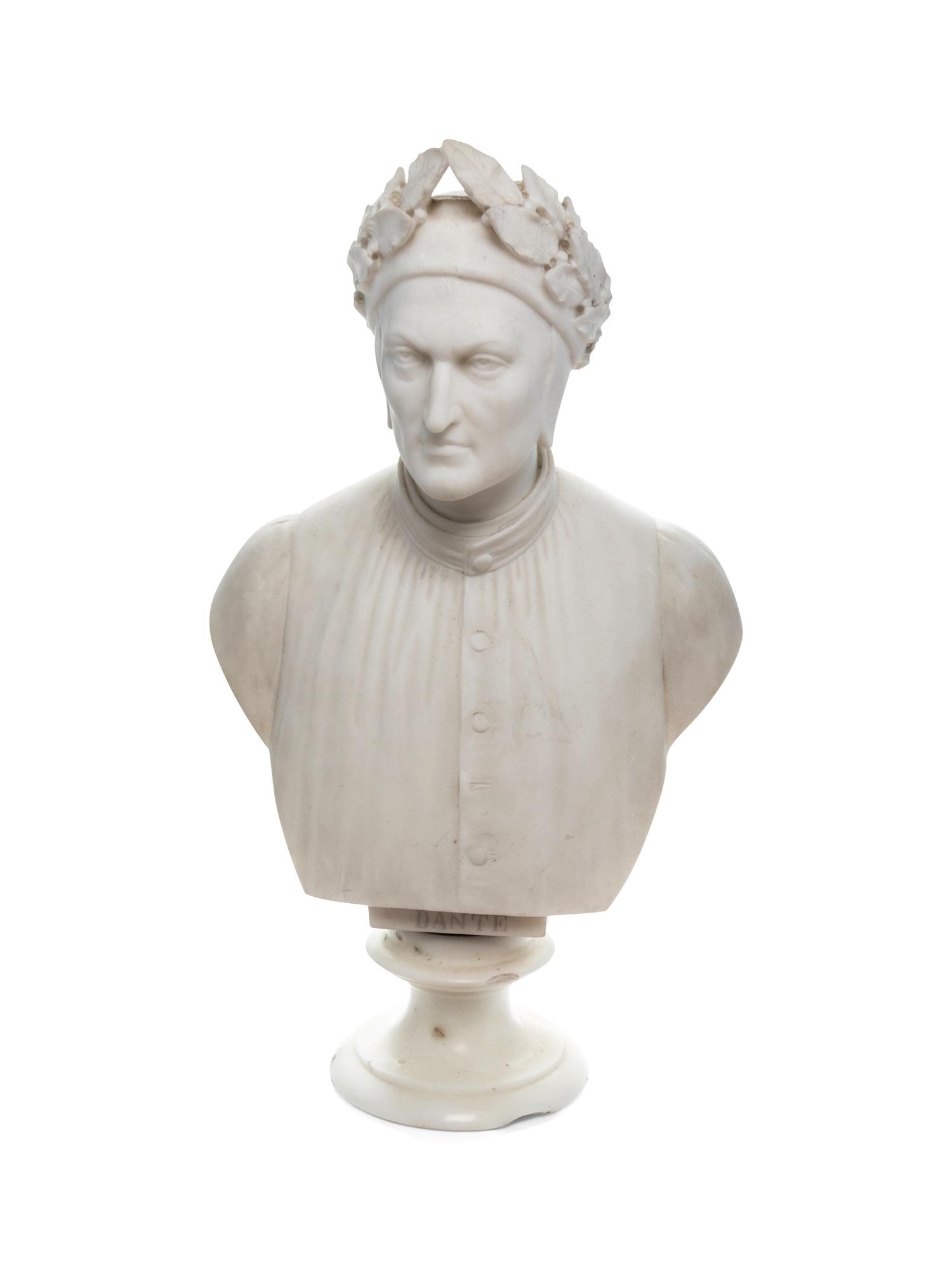 A Continental Marble Bust of Dante