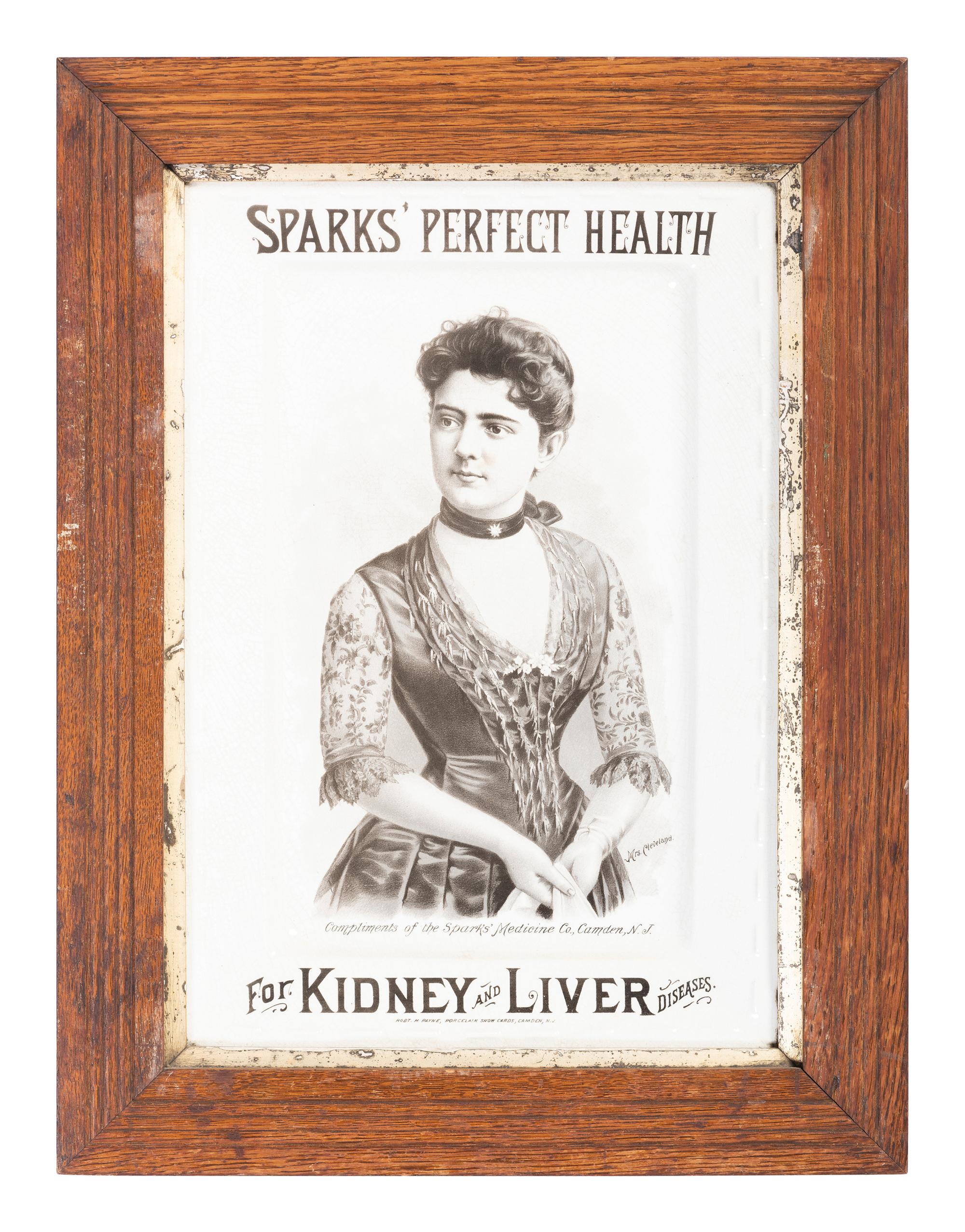 A Sparks' Perfect Health for Kidney and Liver Ironstone Advertising Platter
