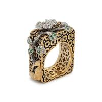 DICKSON YEWN, DIAMOND AND GEMSTONE 'FLORAL BROCADE' RING