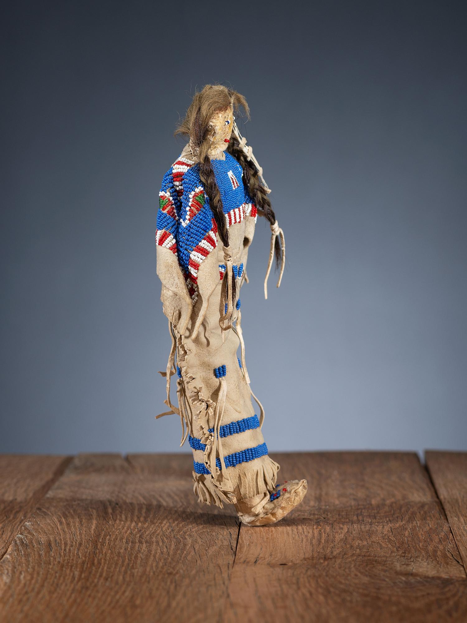Sioux Beaded Hide Doll