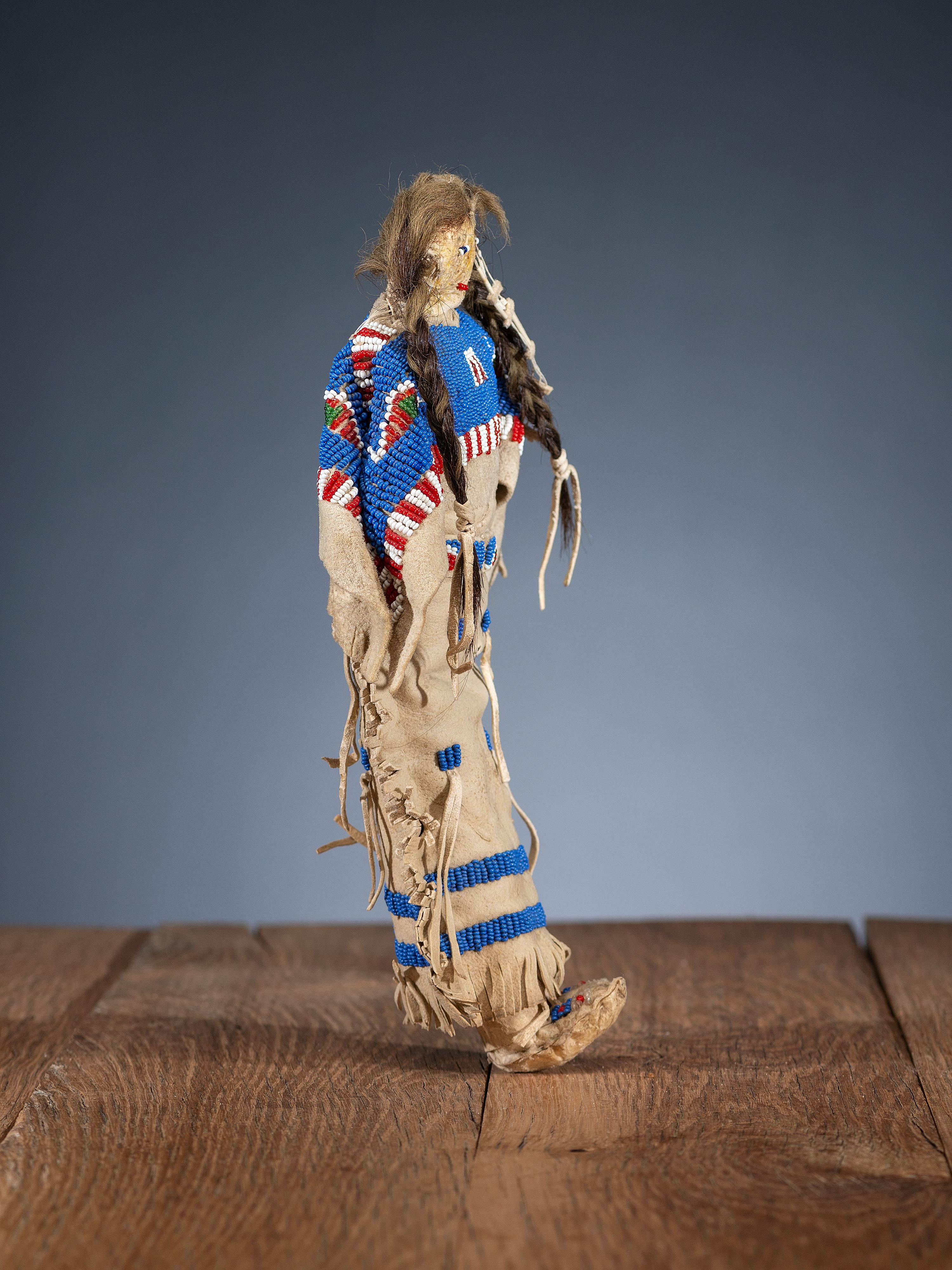 Sioux Beaded Hide Doll
