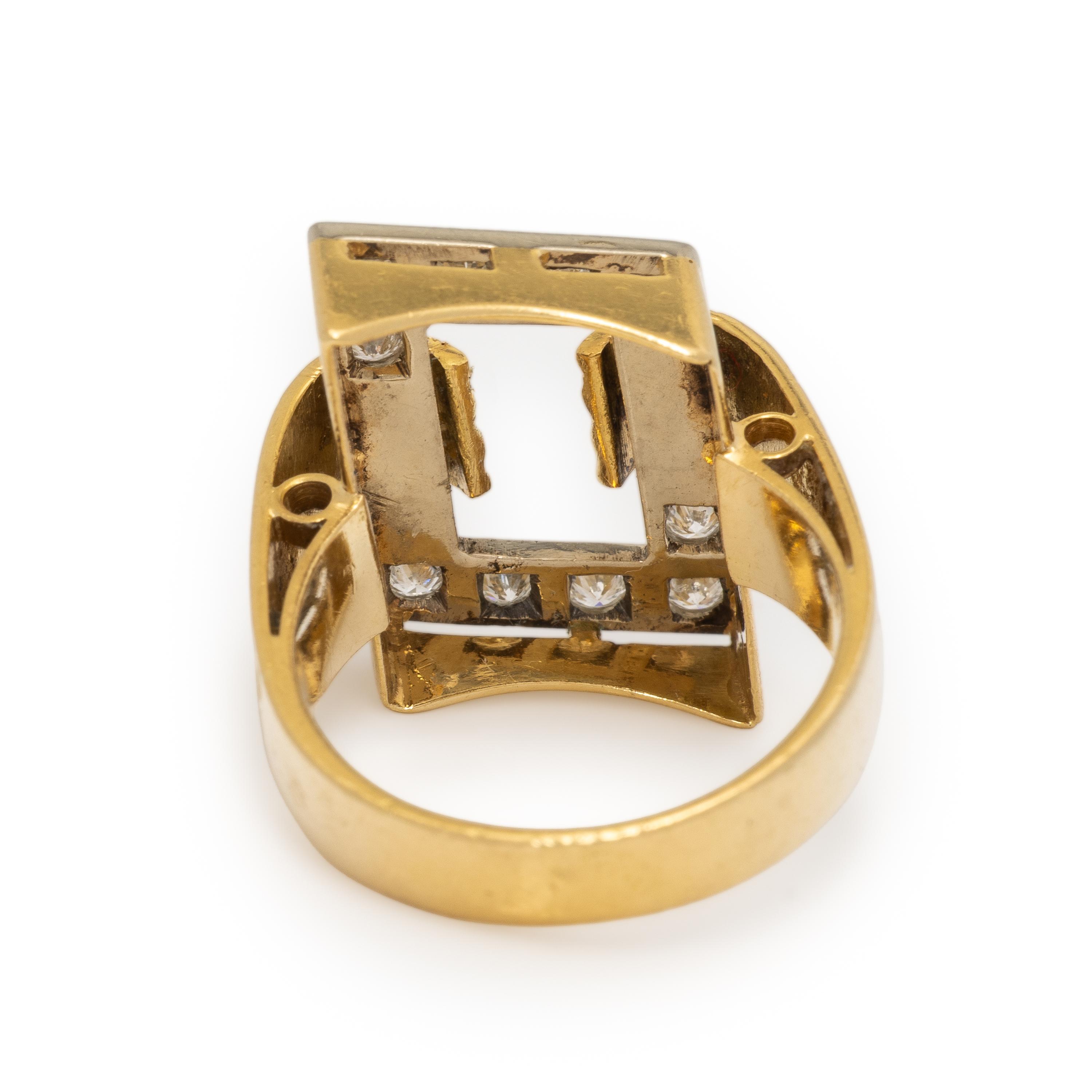 Yellow Gold and Diamond Ring