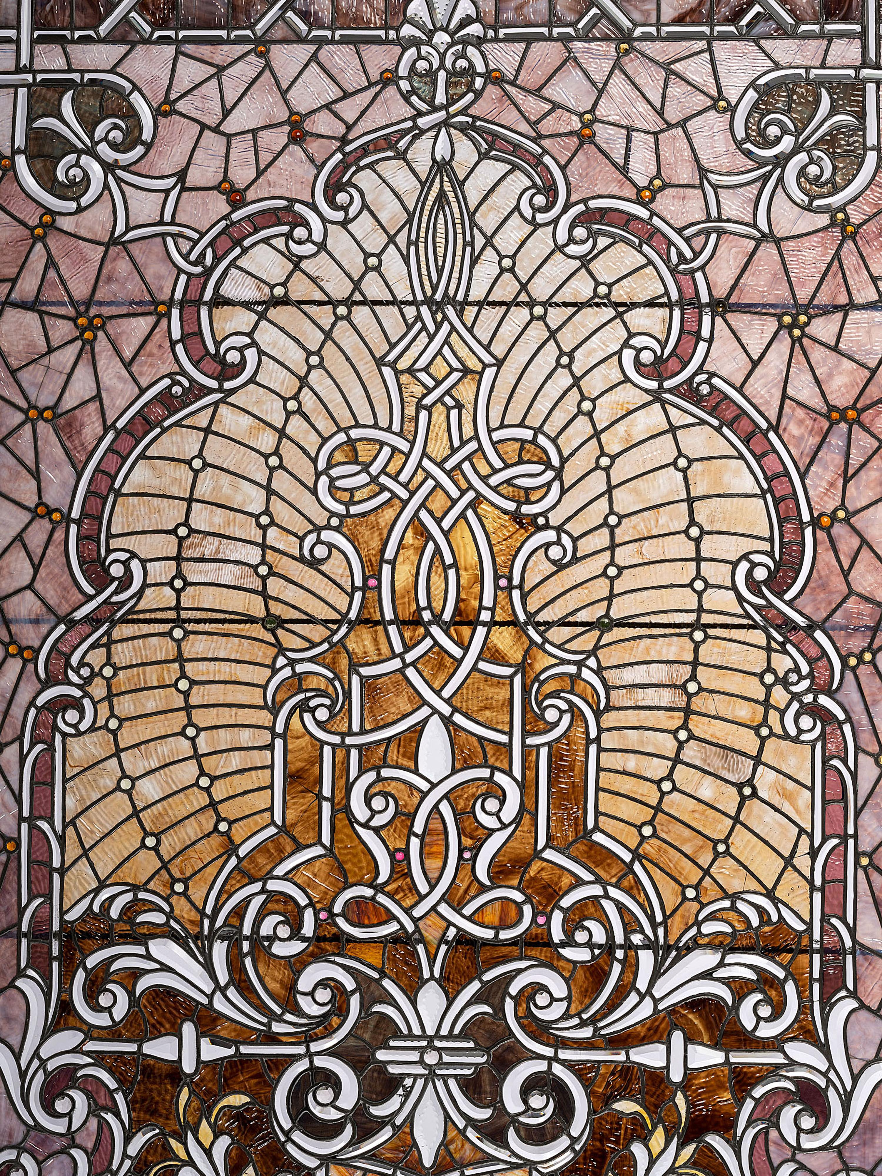 Victorian Leaded Glass Window American stained leaded glass…
