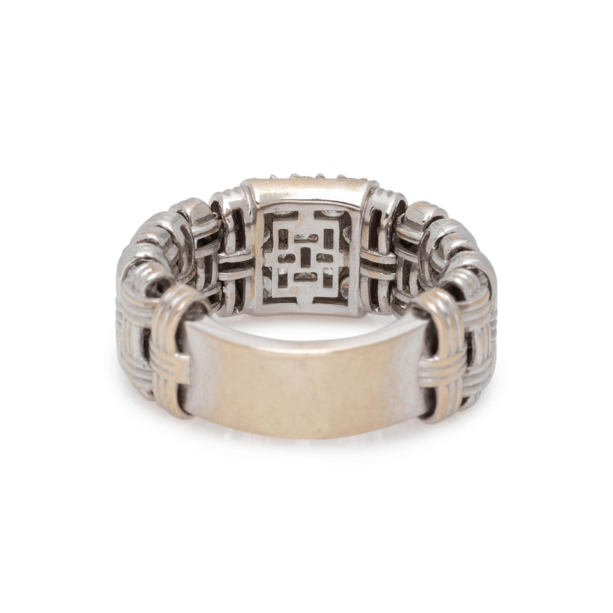 ROBERTO COIN, WHITE GOLD AND DIAMOND 'APPASSIONATA' RING