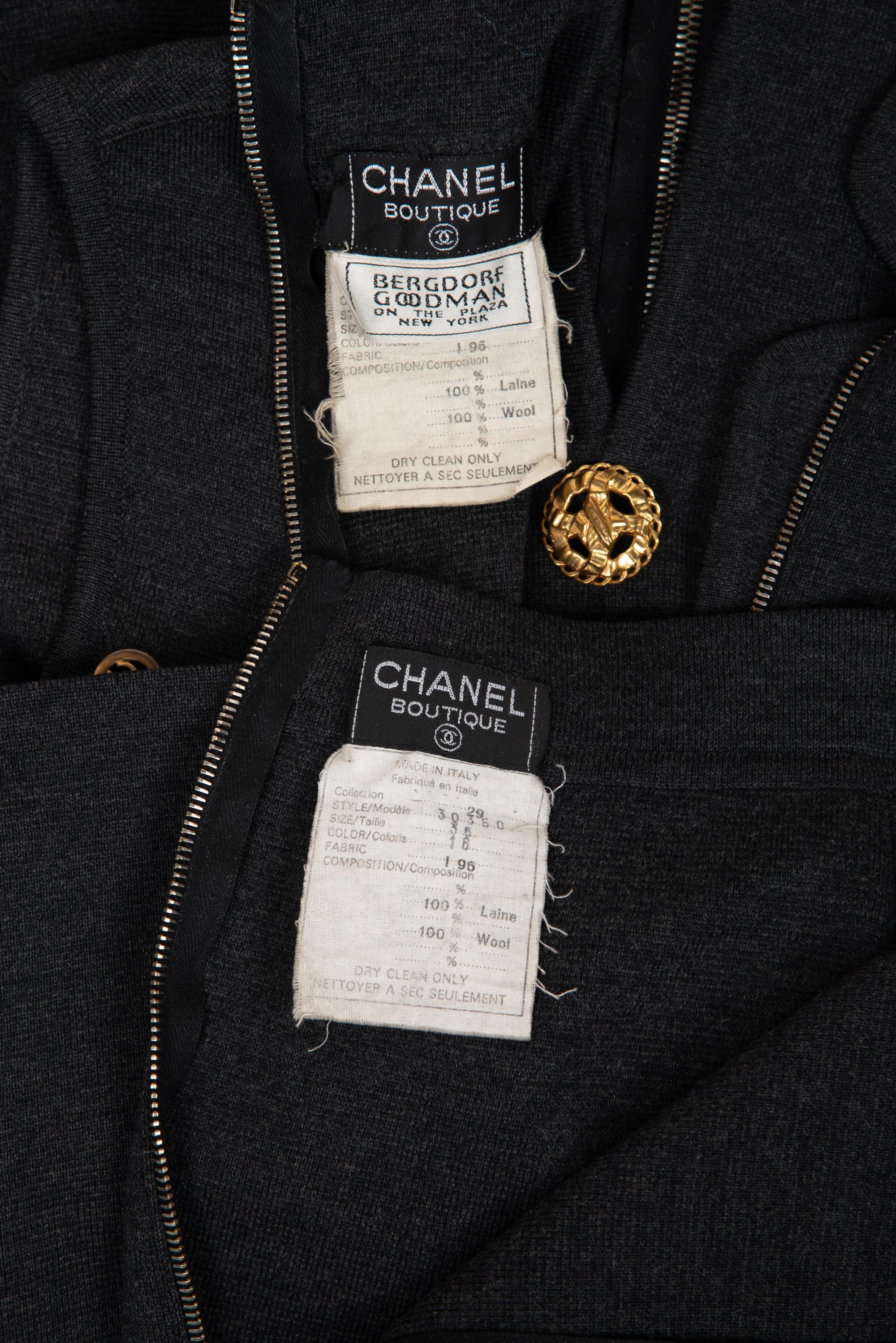 Chanel Knit Tunic and Skirt Ensemble, c.1990