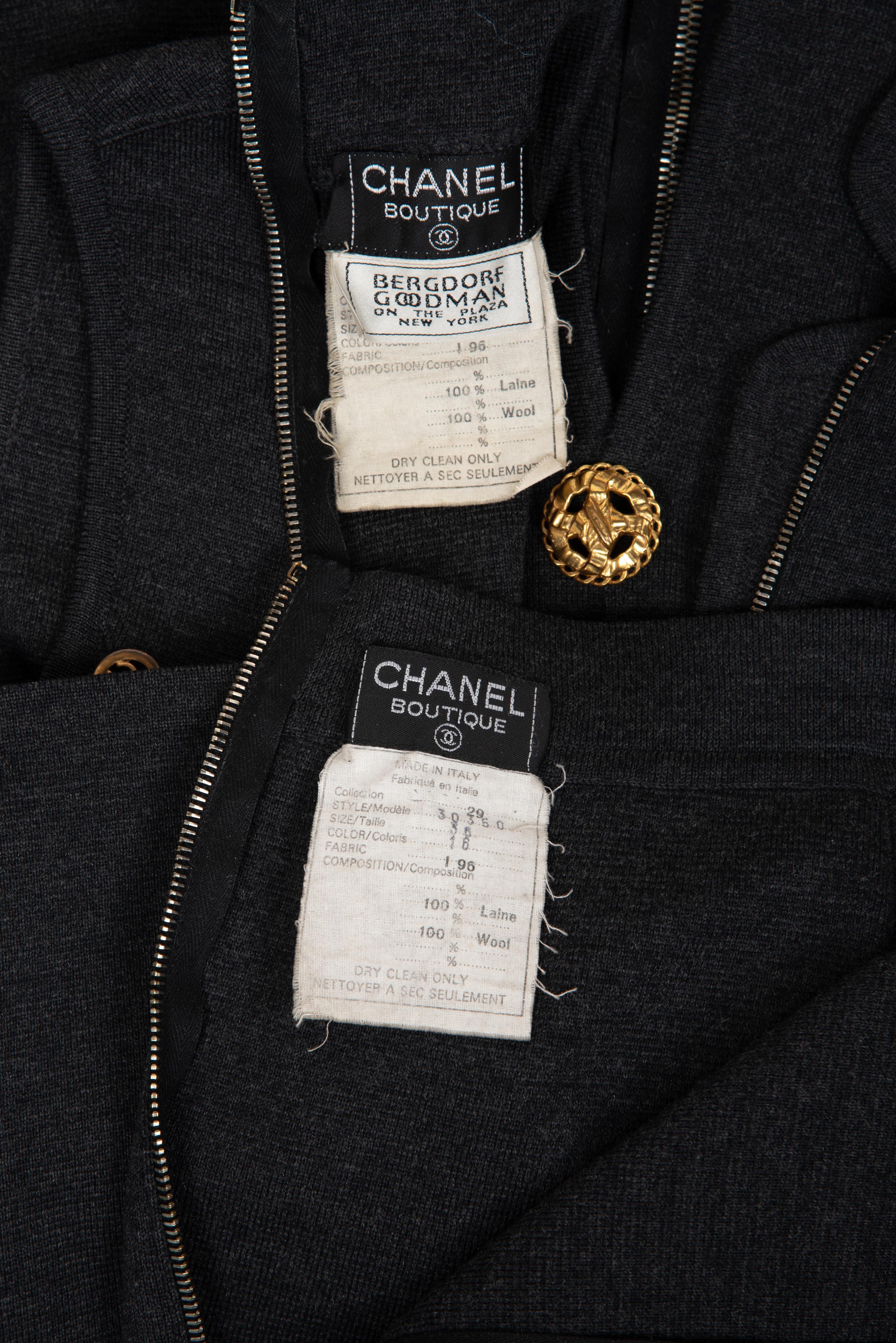 Chanel Knit Tunic and Skirt Ensemble, c.1990