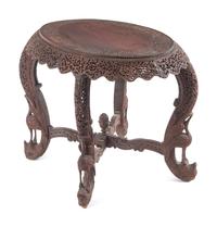 An Anglo-Indian Carved Teakwood Table