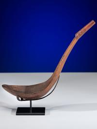 Northwest Coast Mountain Sheep Horn Carved Ladle