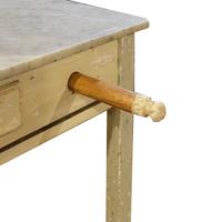 A Wood and Marble Baker's Table 51.5" W x 27.5" D x 31.5" H — France, Circa 1900