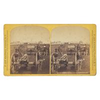 [Indian Wars]. Haynes, F. Jay (1853-1921). Gatling Gun Battery - Fort Lincoln, D.T.