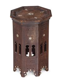 A Syrian Mother-of-Pearl Inlaid Side Table